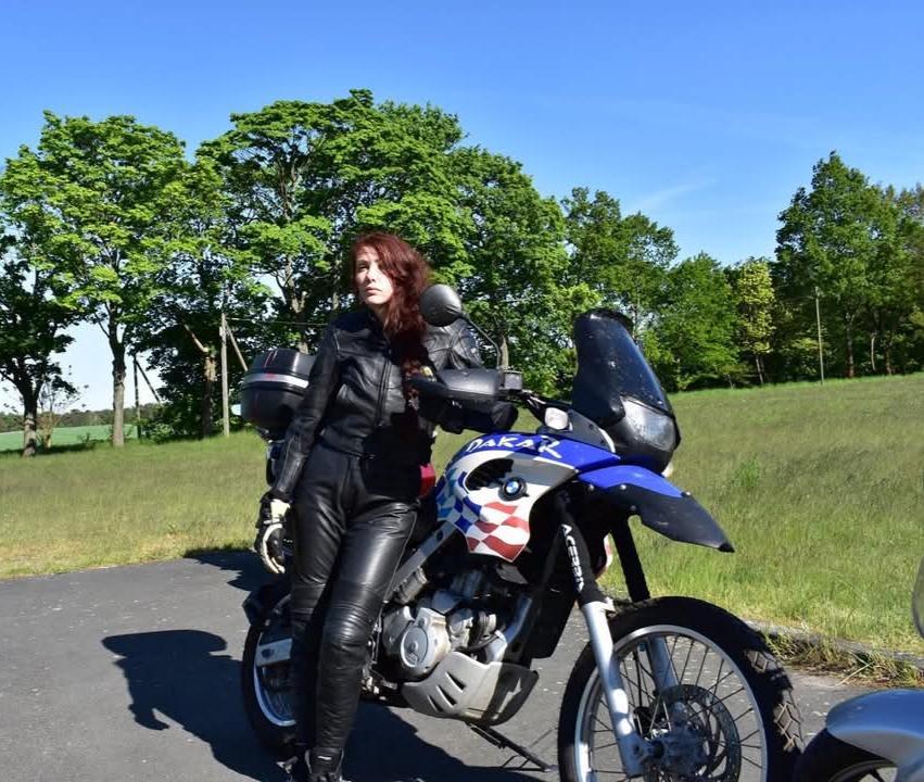 girl on motorbike